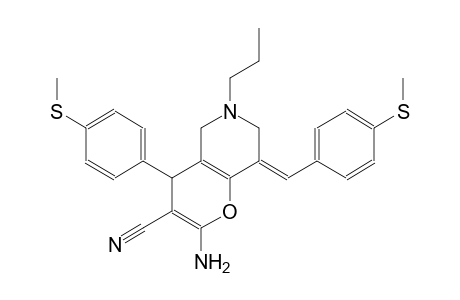 4H-pyrano[3,2-c]pyridine-3-carbonitrile, 2-amino-5,6,7,8-tetrahydro-4-[4-(methylthio)phenyl]-8-[[4-(methylthio)phenyl]methylene]-6-