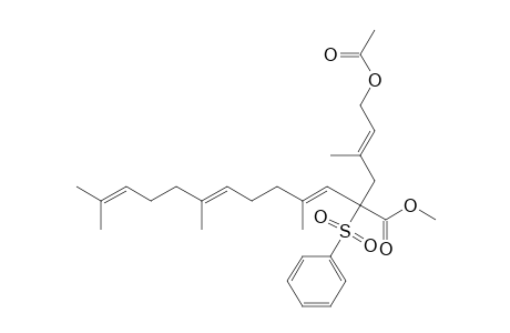 (3E,7E)-2-[(E)-4-acetoxy-2-methyl-but-2-enyl]-2-besyl-4,8,12-trimethyl-trideca-3,7,11-trienoic acid methyl ester