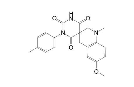 6'-methoxy-1'-methyl-1-(p-tolyl)-2',4'-dihydro-1H,1'H-spiro[pyrimidine-5,3'-quinoline]-2,4,6(3H)-trione