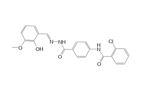 benzoic acid, 4-[(2-chlorobenzoyl)amino]-, 2-[(E)-(2-hydroxy-3-methoxyphenyl)methylidene]hydrazide