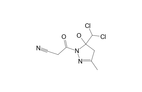 RAC-1-CYANOACETYL-5-HYDROXY-3-METHYL-5-DICHLOROMETHYL-4,5-DIHYDRO-1H-PYRAZOLE