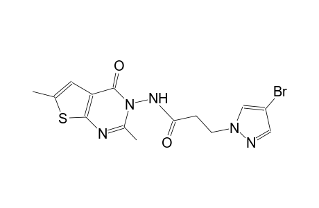 3-(4-bromo-1H-pyrazol-1-yl)-N-(2,6-dimethyl-4-oxothieno[2,3-d]pyrimidin-3(4H)-yl)propanamide