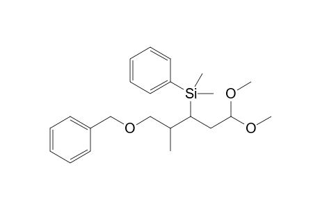 (3RS,4RS)-5-Benzyloxy-4-methyl-3-dimethyl(phenyl)silylpentanal dimethyl acetal