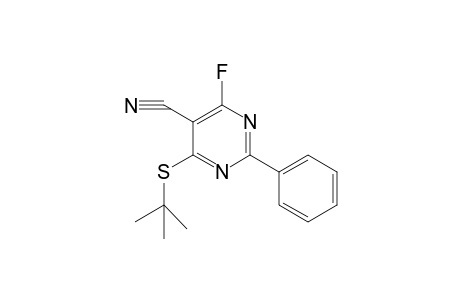 4-tert-Butylsulfanyl-6-fluoro-2-phenyl-pyrimidine-5-carbonitrile