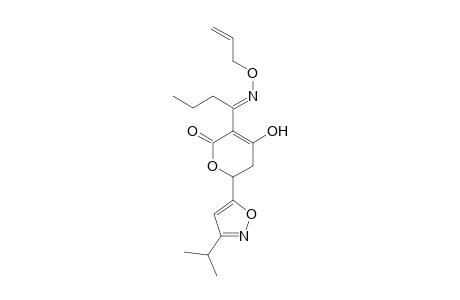 2H-Pyran-2-one, 5,6-dihydro-4-hydroxy-6-[3-(1-methylethyl)-5-isoxazolyl]-3-[1-[(2-propenyloxy)imino]butyl]-