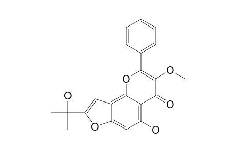 5-HYDROXY-2''-(1-HYDROXY-1-METHYLETHYL)-3-METHOXYFURANE-(2'',3'':7,8)-FLAVONE