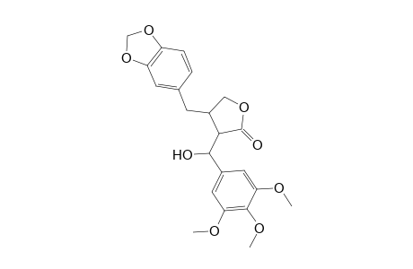 3-[hydroxy-(3,4,5-trimethoxyphenyl)methyl]-4-piperonyl-tetrahydrofuran-2-one