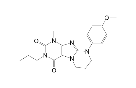 9-(4-methoxyphenyl)-1-methyl-3-propyl-6,7,8,9-tetrahydropyrimido[2,1-f]purine-2,4(1H,3H)-dione