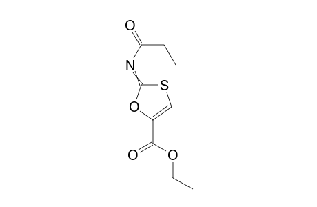 Ethyl 2-propanoylimino-1,3-oxathiole-5-carboxylate