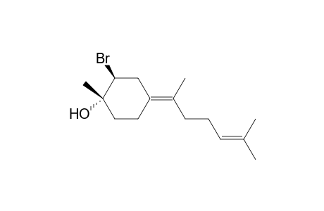 (1S*,2S*)-2-bromo-1-methyl-4-((E)-1,5-dimethylhex-4-enylidene)cyclohexan-1-ol