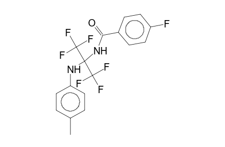 4-Fluoro-N-[2,2,2-trifluoro-1-(p-toluidino)-1-(trifluoromethyl)ethyl]benzamide