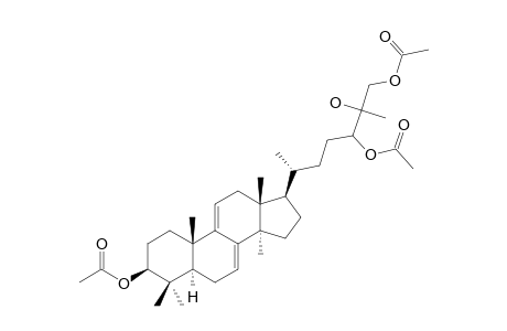 GANODERIOL-A-TRIACETATE;3-BETA,24,26-TRIACETOXY-5-ALPHA-LANOSTA-7,9(11)-DIEN-25-OL