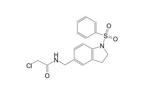 2-chloro-N-{[1-(phenylsulfonyl)-2,3-dihydro-1H-indol-5-yl]methyl}acetamide
