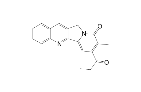 8-Methyl-7-(1-oxopropyl)-11H-indolizino[1,2-b]quinolin-9-one