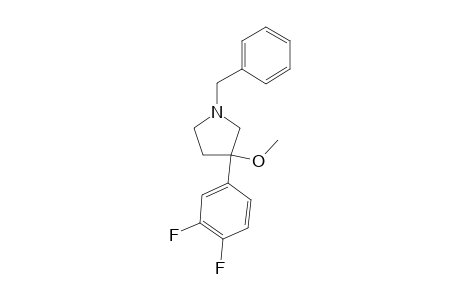 (+)-1-benzyl-3-(3,4-difluorophenyl)-3-methoxypyrrolidine