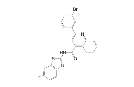 2-(3-bromophenyl)-N-(6-methyl-1,3-benzothiazol-2-yl)-4-quinolinecarboxamide