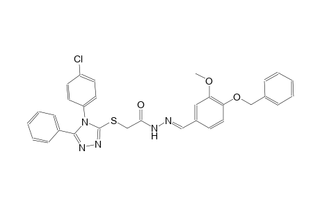 N'-{(E)-[4-(benzyloxy)-3-methoxyphenyl]methylidene}-2-{[4-(4-chlorophenyl)-5-phenyl-4H-1,2,4-triazol-3-yl]sulfanyl}acetohydrazide