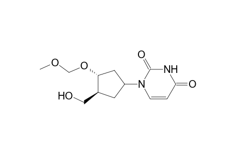 1-[3.beta.-hydroxymethyl-4.alpha.-(methoxymethoxy)cyclopentan-1-yl]pyrimidine-2,4(1H,3H)-dione