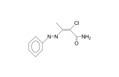 2-Chloro-3-phenylazo-2-butenoic acid, amide