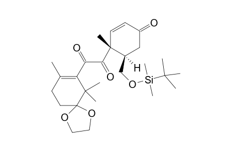 3-[1',2'-Dioxo-2'-{5''-(5"',5"'-(Ethylidenedioxy)-2"',6"',6"'-trimethylcyclohex-1'"-enyl]ethylyl]-1a-methyl-6-[(t-butyldimethylsilyl)oxymethyl]cyclohex-2-en-4-one