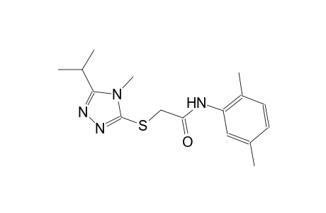 N-(2,5-dimethylphenyl)-2-[(5-isopropyl-4-methyl-4H-1,2,4-triazol-3-yl)sulfanyl]acetamide