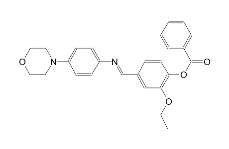 phenol, 2-ethoxy-4-[(E)-[[4-(4-morpholinyl)phenyl]imino]methyl]-, benzoate (ester)