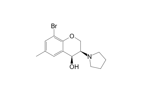 cis-8-Bromo-6-methyl-3-pyrrolidin-1-yl-chroman-4-ol
