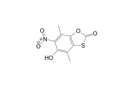 1,3-Benzoxathiol-2-one, 5-hydroxy-4,7-dimethyl-6-nitro-