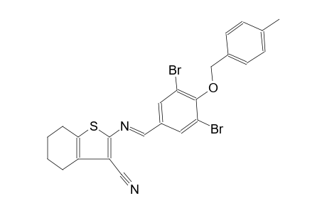 2-[((E)-{3,5-dibromo-4-[(4-methylbenzyl)oxy]phenyl}methylidene)amino]-4,5,6,7-tetrahydro-1-benzothiophene-3-carbonitrile