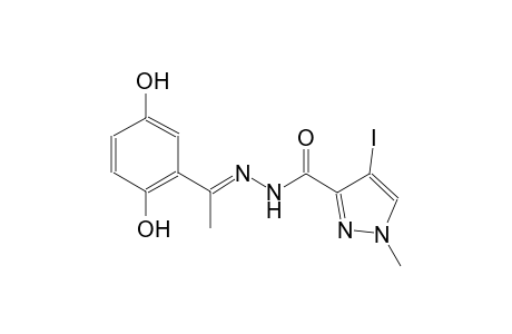N'-[(E)-1-(2,5-dihydroxyphenyl)ethylidene]-4-iodo-1-methyl-1H-pyrazole-3-carbohydrazide