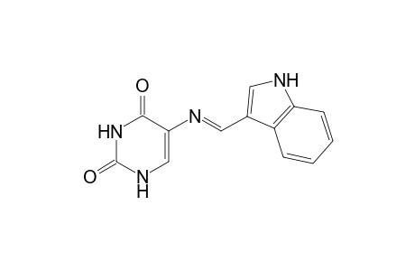 (E)-5-(((1H-indol-3-yl)methylene)amino)pyrimidine-2,4(1H,3H)-dione
