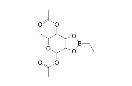 alpha-L-RHAMNOPYRANOSE, 1,4-DI-O-ACETYL-2,3-O-(ETHYLBORANDIYL)-