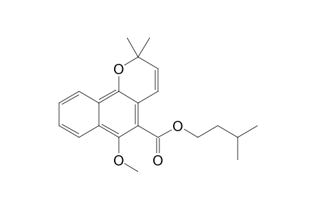 3-Methylbutyl 6-methoxy-2,2-dimethyl-benzo[h]chromene-5-carboxylate