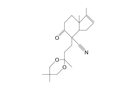 4-(3,3-[2,2-Dimethyl-propylendioxy]-butyl)-2-cyano-6,7-dimethyl-bicyclo(4.3.0)non-7-en-3-one