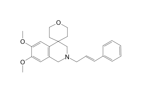 2-[(E)-cinnamyl]-6,7-dimethoxy-spiro[1,3-dihydroisoquinoline-4,4'-tetrahydropyran]