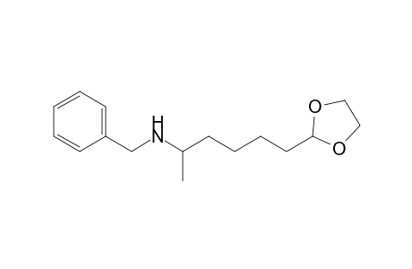 6-(1,3-dioxolan-2-yl)-N-(phenylmethyl)-2-hexanamine