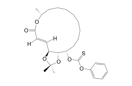 (2E,4S,5S,6S,15R)-4,5-(ISOPROPYLIDENDIOXY)-6-[(PHENOXYTHIOCARBONYL)-OXY]-HEXADEC-2-EN-15-OLIDE