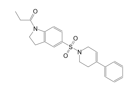 5-[(4-phenyl-3,6-dihydro-1(2H)-pyridinyl)sulfonyl]-1-propionylindoline