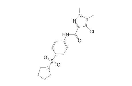 4-chloro-1,5-dimethyl-N-[4-(1-pyrrolidinylsulfonyl)phenyl]-1H-pyrazole-3-carboxamide