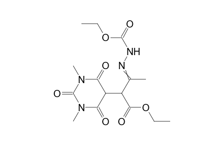 Ethyl 2-[2-(1,3-dimethyl-2,4,6-trioxohexahydropyrimidin-5-yl)-3-ethoxy-1-methyl-3-oxopropylidene]hydrazinecarboxylate