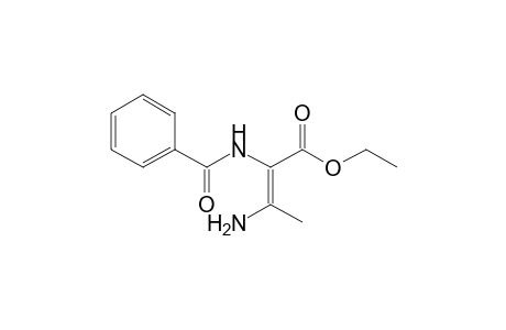 Ethyl 2-benzoylamino-3-amino-2-butenoate