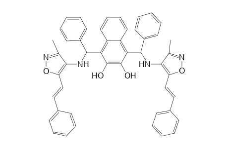 1,4-Bis((3-methyl-5-styrylisoxazole-4- ylamino)-(phenyl)methyl)naphthalene-2,3,diol