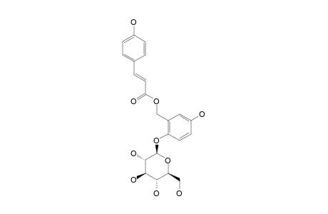 POPULOSIDE_A;2-COUMAROYLMETHYL-4-HYDROXYPHENYL-BETA-D-GLUCOPYRANOSIDE