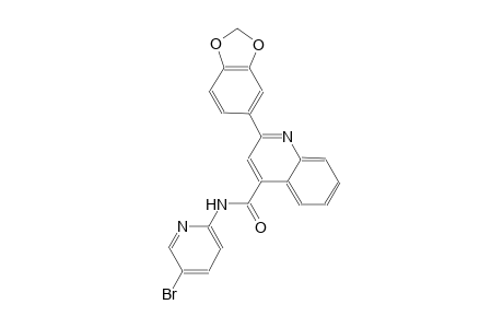 2-(1,3-benzodioxol-5-yl)-N-(5-bromo-2-pyridinyl)-4-quinolinecarboxamide