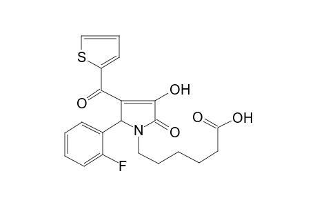 6-[2-(2-fluorophenyl)-4-hydroxy-5-keto-3-(2-thenoyl)-3-pyrrolin-1-yl]hexanoic acid