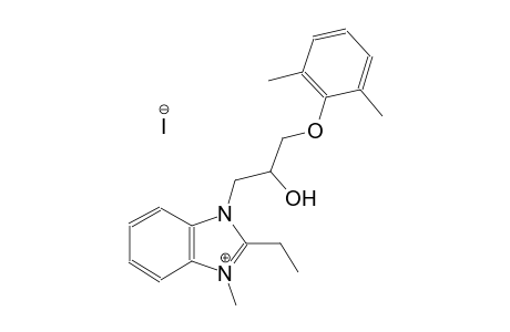 3H-benzimidazolium, 3-[3-(2,6-dimethylphenoxy)-2-hydroxypropyl]-2-ethyl-1-methyl-, iodide