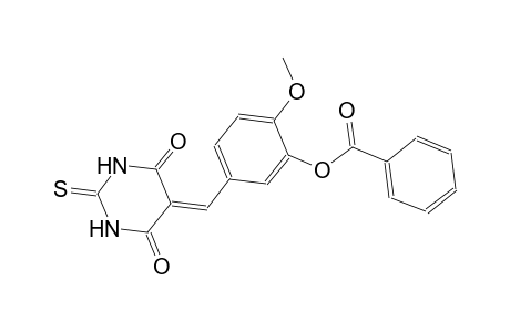 5-[(4,6-dioxo-2-thioxotetrahydro-5(2H)-pyrimidinylidene)methyl]-2-methoxyphenyl benzoate