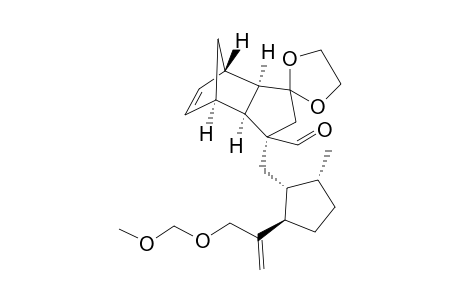 (1'R,3a'R,4'S.7'R,7a'S,1"R,2"R,5"R)-1'-[2''-(1"'-Methoxymethoxymethylvinyl)-5"-methylcyclopentylmethyl]-2',3',3a',4',7',7a'-Hexahydro-1H-4',7'-methanoindene-1'-formyl-3'-spiro-2-[1,3]dioxolane