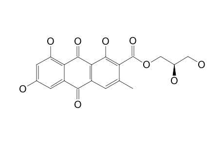 (2'S)-2',3'-DIHYDROXYPROPYL-1,6,8-TRIHYDROXY-3-METHYLANTHRAQUINONE-2-CARBOXYLATE
