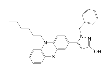 1-Benzyl-5-(10-hexyl-10H-phenothiazin-3-yl)-1H-pyrazol-3-ol